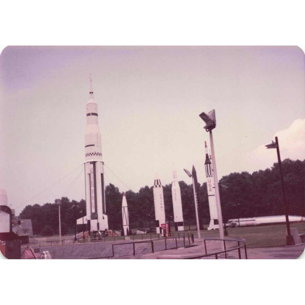 Vintage 1970s Huntsville Alabama Saturn IB Rocket Garden Photo 3.5x5 - Picture 1 of 1